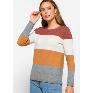 Pinque Gina‎ Rust Stone Combo Crew neck Sweater Size XL (Q4) NWT